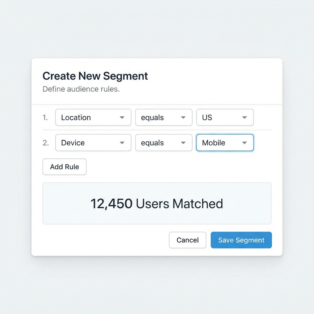 Visual Segment Builder UI